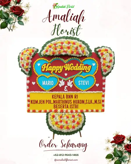 Papan Bunga Pernikahan Sunyaragi